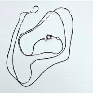 Vintage Italian Sterling Silver Chain Necklace